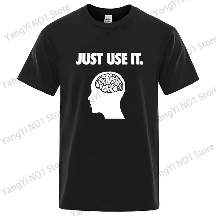 T-shirt pour homme de haute qualité, design amusant et tendance, impression décontractée, col rond,