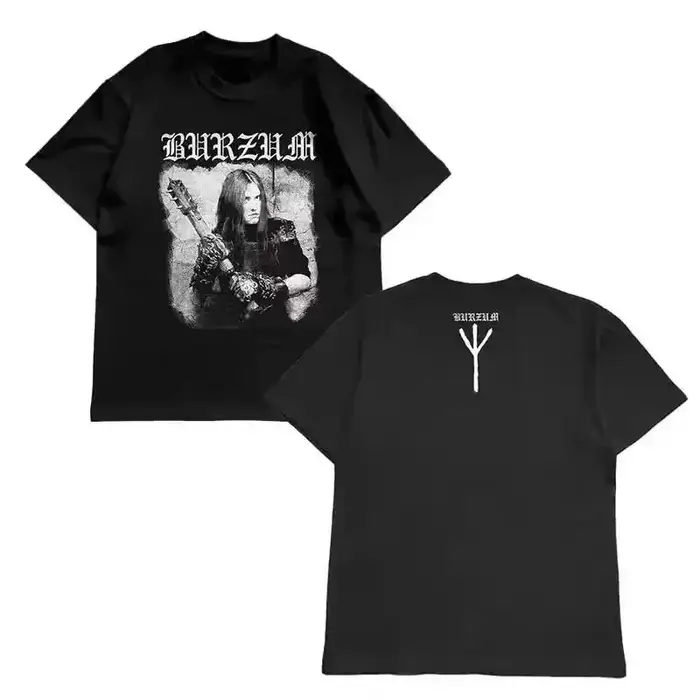 Heavy Metal Rock Band imprimé à manches courtes rétro Y2K T-shirt décontracté ample Streetwear unise