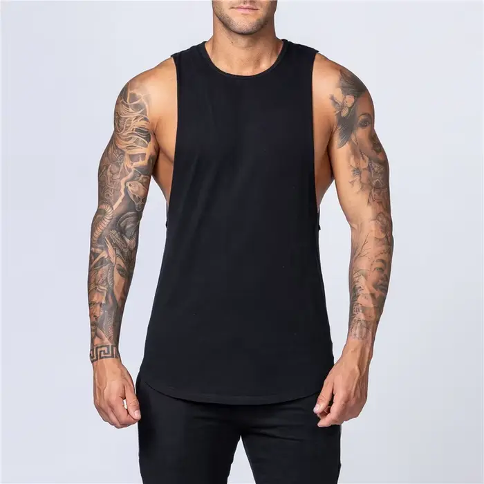 T-shirt en fibre de coton à séchage rapide pour hommes