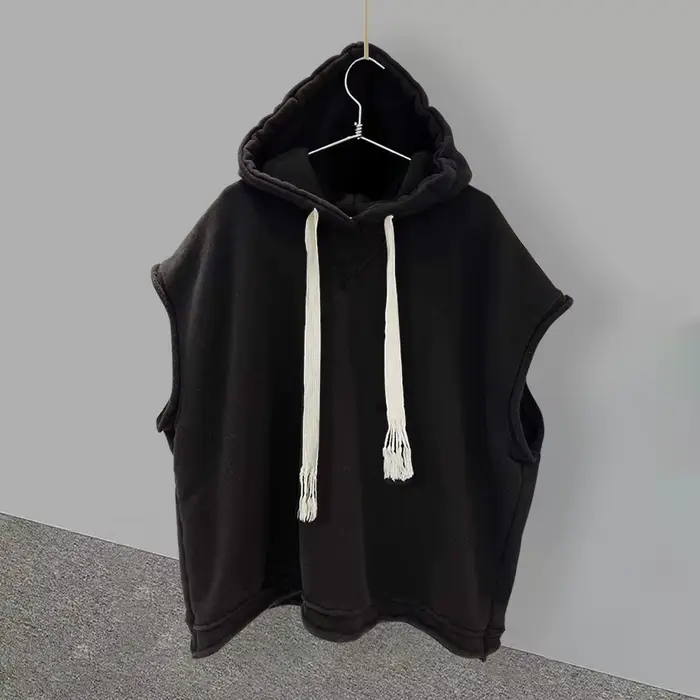 T-shirt sans manches à capuche pour hommes