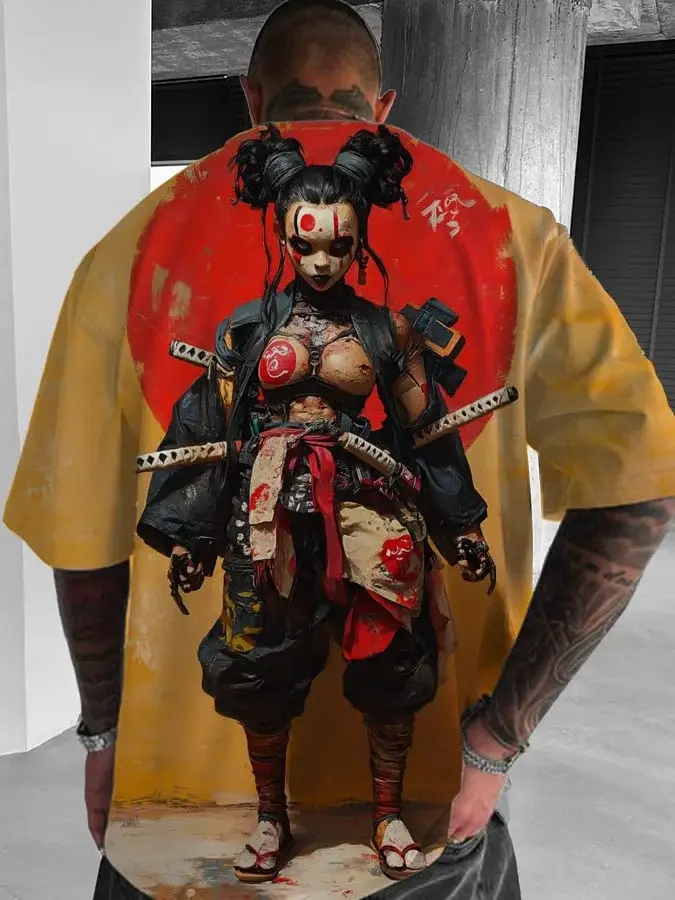 T-shirt imprimé 3D d'anime japonais