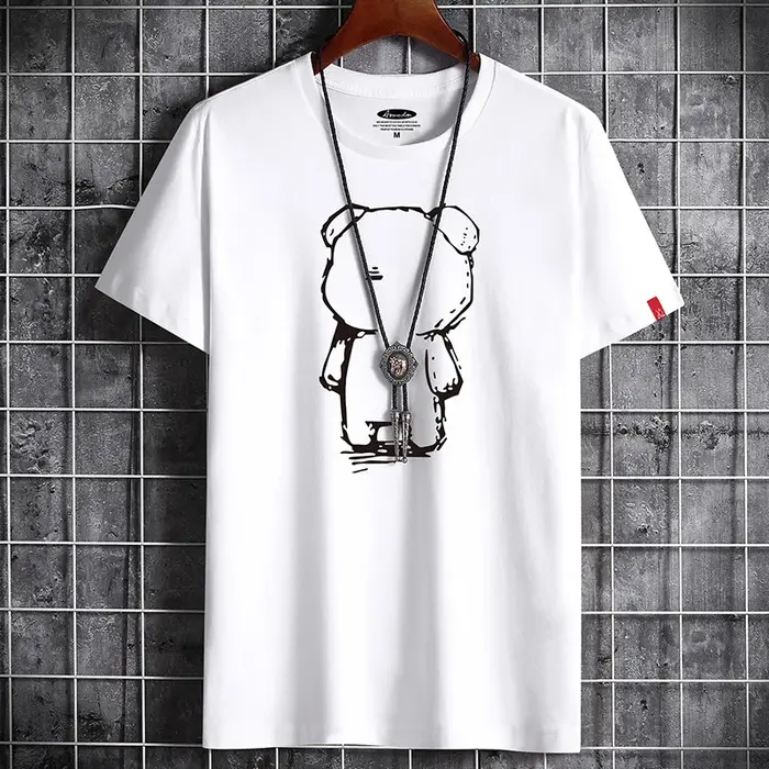 T-shirt pour hommes 2022 Date Vêtements Fitness Blanc O Cou Anime Homme