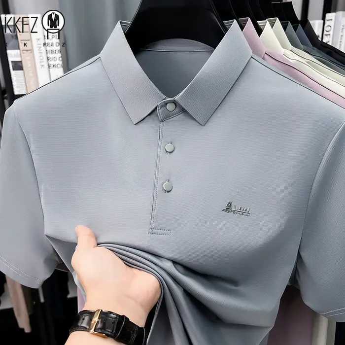 Polo décontracté à manches courtes pour hommes