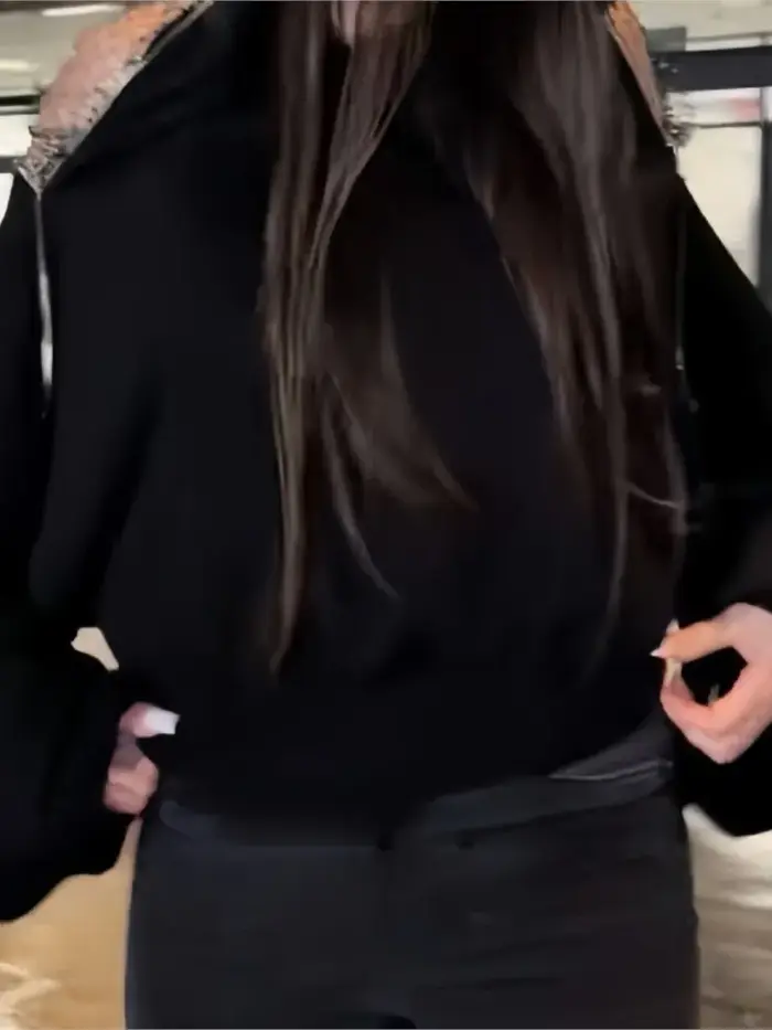 Sweat à capuche ajouré dos nu pour femmes