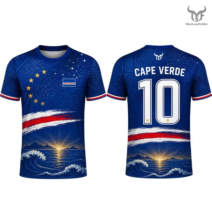 Nouveau T-shirt imprimé drapeau Cap-Vert 2026 pour hommes et femmes