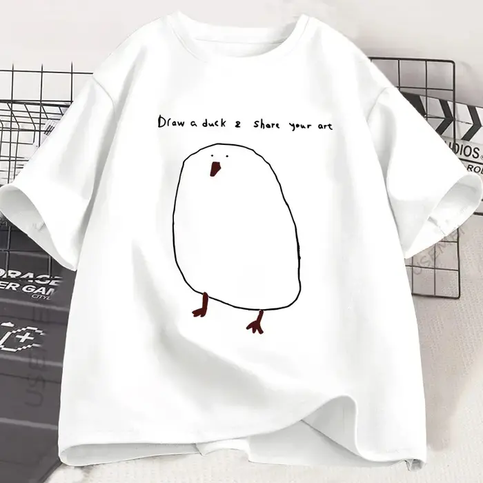 Drôle dessin canard T-shirt femmes décontracté