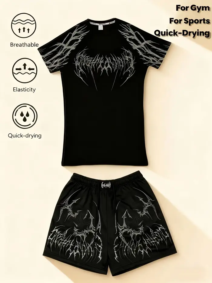 Ensemble t-shirt et short décontractés pour hommes