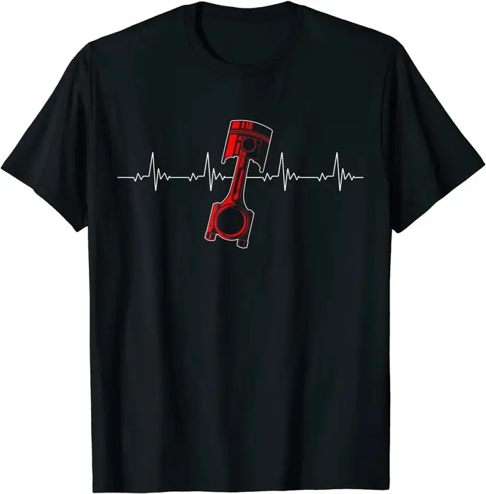 Mécanicien Piston battement de coeur voiture mécanicien cadeau pour Drag Racer T-Shirt T-shirts pers