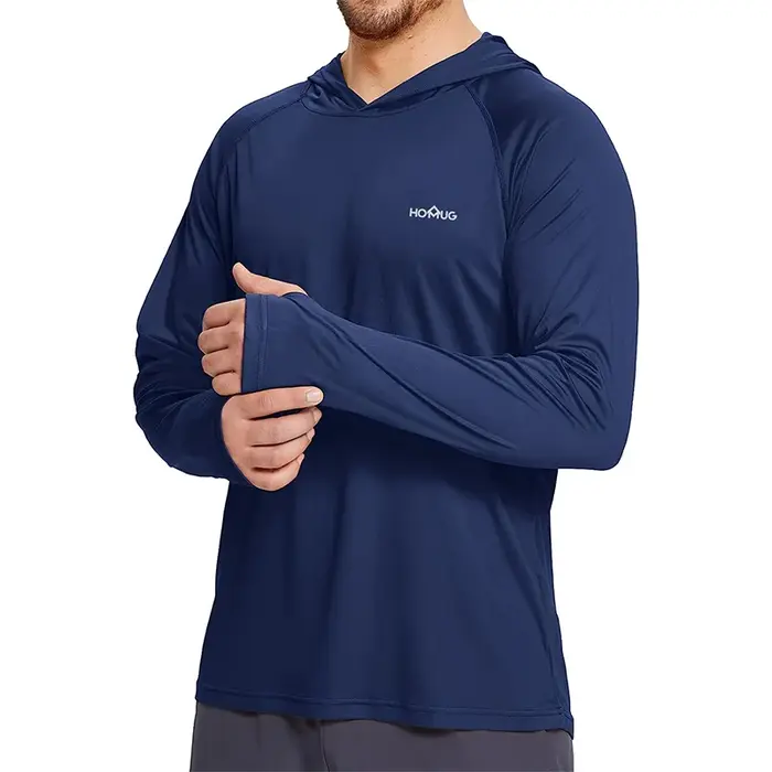 Sweat à capuche pour hommes Protection solaire UPF50 + T-Shirt à manches longues chemise de cyclisme à capuche séchage rapide respirant crème solaire UV chemises de pêche