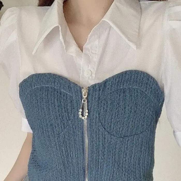 Chemise à col Polo de tempérament français