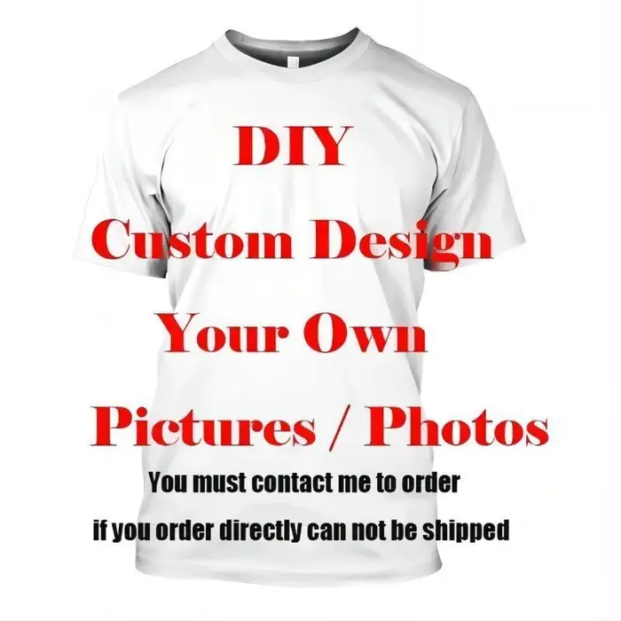 T-shirt personnalisé imprimé 3D pour hommes