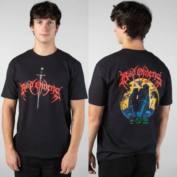 T-shirt en coton graphique Bad Omens 2026 unisexe