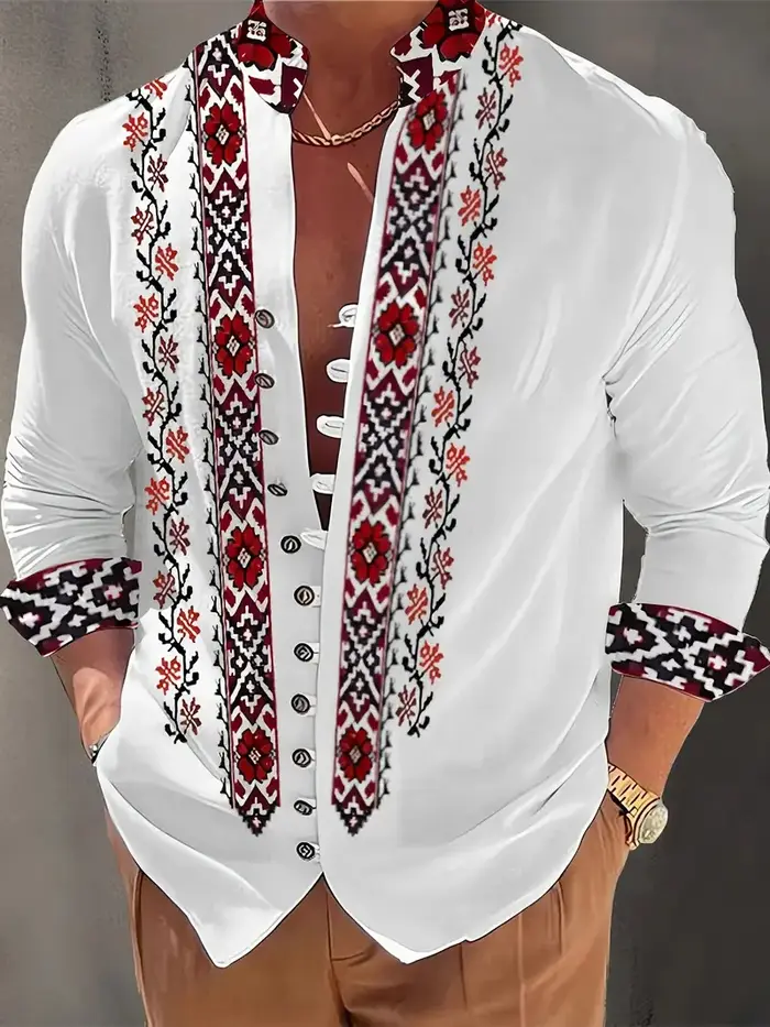 Chemise à manches longues pour hommes