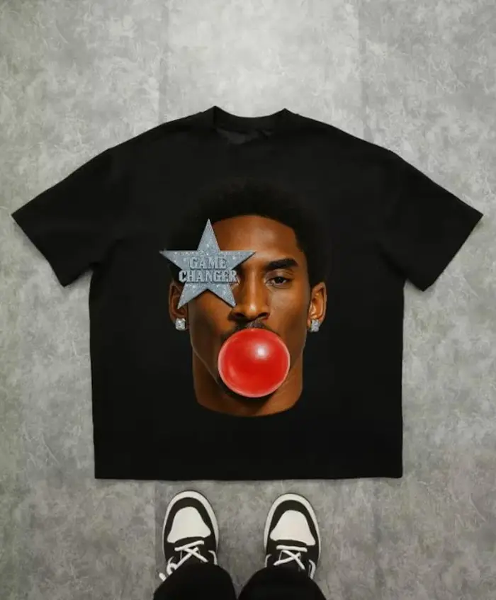 Bryant Bubble Gum Pop Vintage manches courtes T-shirt été hommes femmes Streetwear Y2K mode Harajuku basket-ball