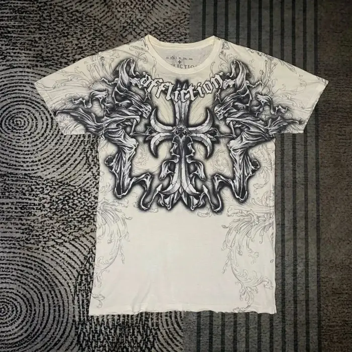 T-shirt d'été pour hommes, style gothique européen et américain, imprimé crâne, confortable, respira