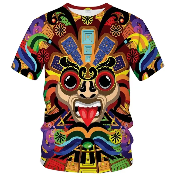 T-shirt Aztec Sun Stone pour hommes et femmes