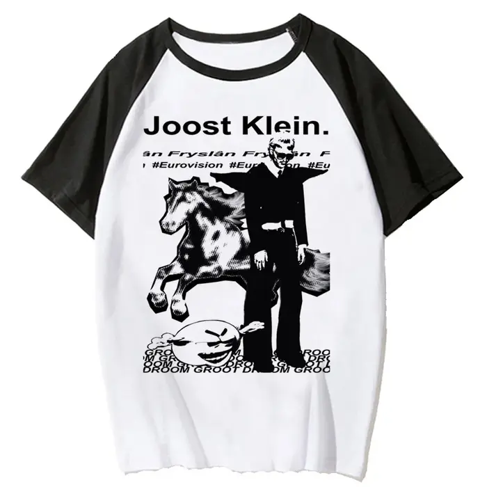Joost Klein t-shirt femme psychédélique rétro graphique esthétique hip hop t-shirt coloré université