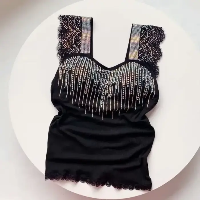 Débardeur rembourré sans manches pour femme