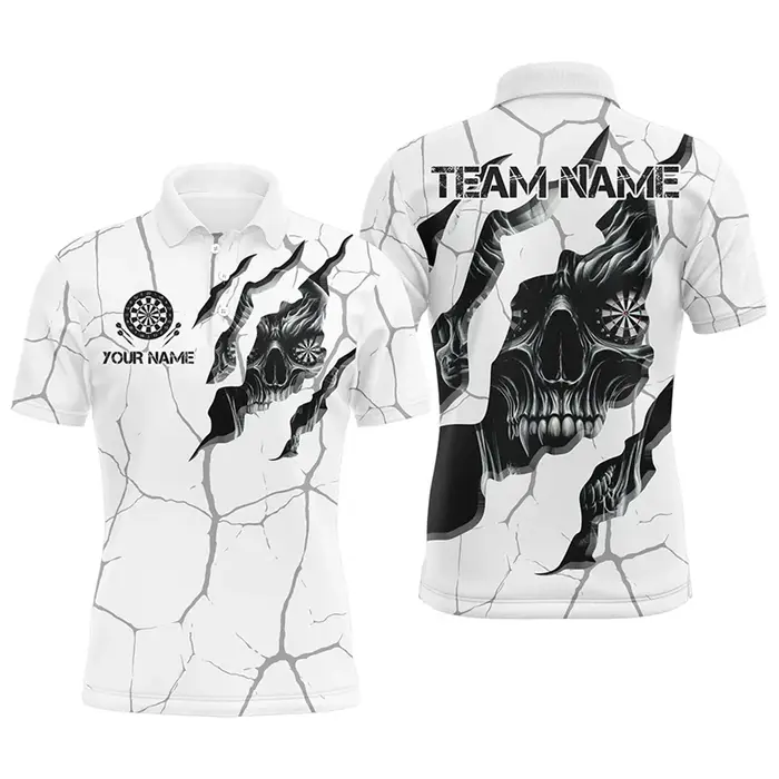 Polo graphique de fléchettes à la mode, tendance, nom personnalisé, t-shirt de sport imprimé en 3D, 