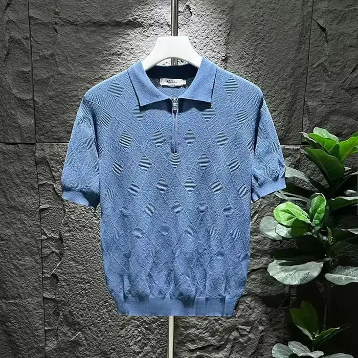 Polo à motif géométrique pour hommes