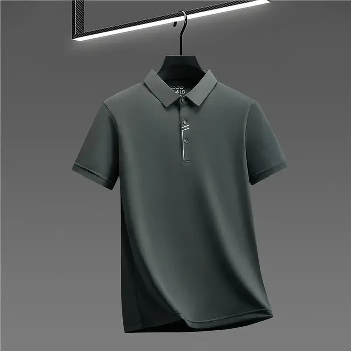 Polo pour homme à manches courtes, style décontracté et professionnel, tissu léger et respirant, hau