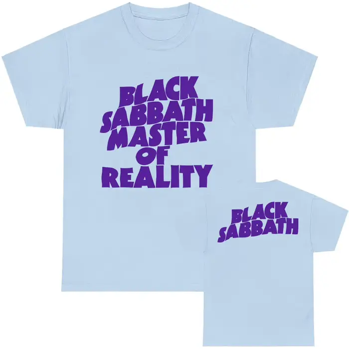 Black Sabbath Master of Reality T-shirt Summer Cotton Short Sleeve Tshirts Grunge Rock Band Fashion T Shirt Men Women Clothing