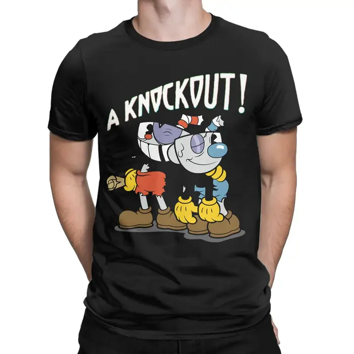 Knockout Cuphead t-shirt pour hommes