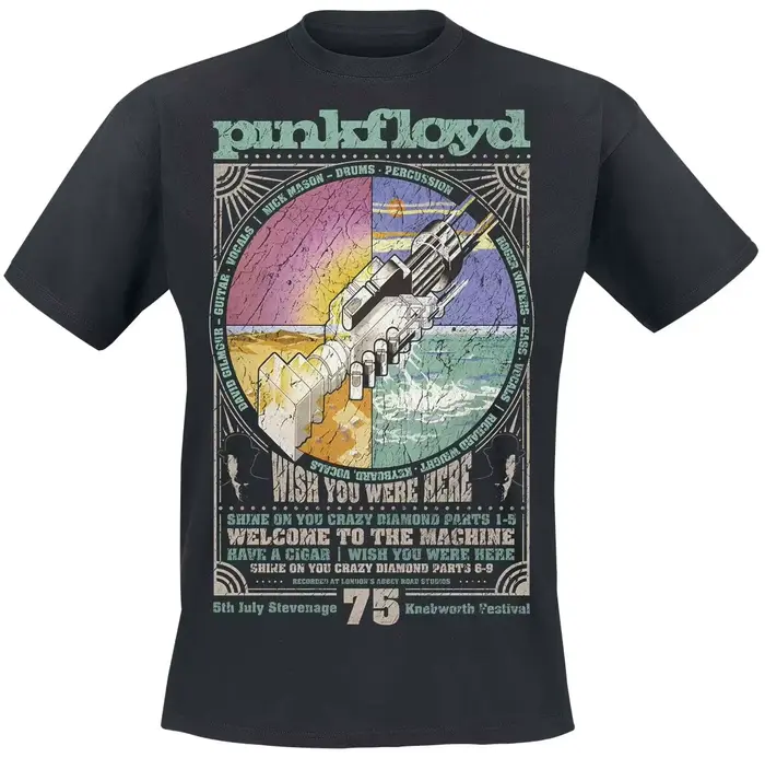 T-shirt décontracté en coton avec motif de la groupe Pink Floyd