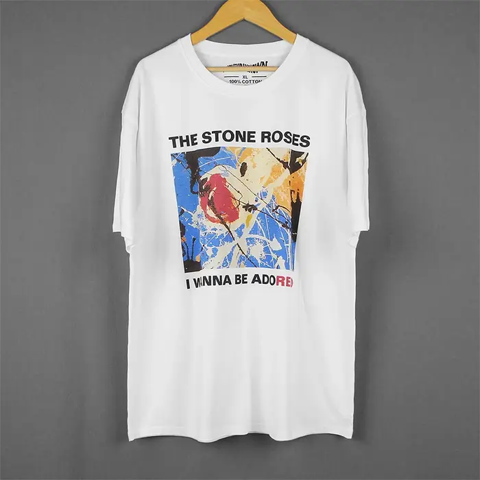 Les Roses de pierre T-Shirt je veux être adoré Rock Brit-Pop pulpe haut groupe vêtements pour hommes