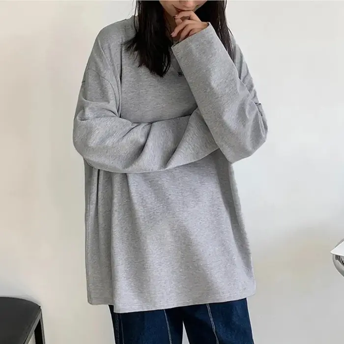 T-Shirt à manches longues en coton pour femmes