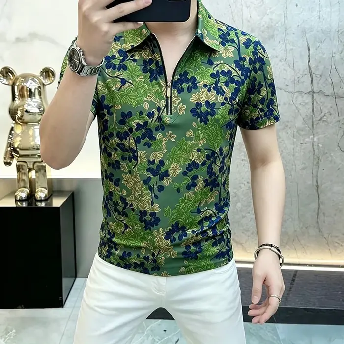 Polo imprimé tendance d'été pour homme