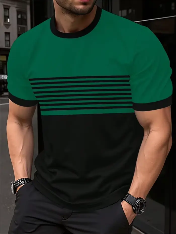 T-shirt pour homme avec imprimé visage amusant, style graffiti, col rond, manches courtes, haut déco