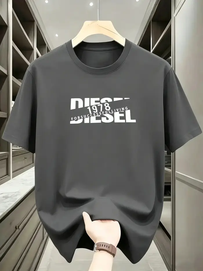 T-shirt à manches courtes et col rond pour homme