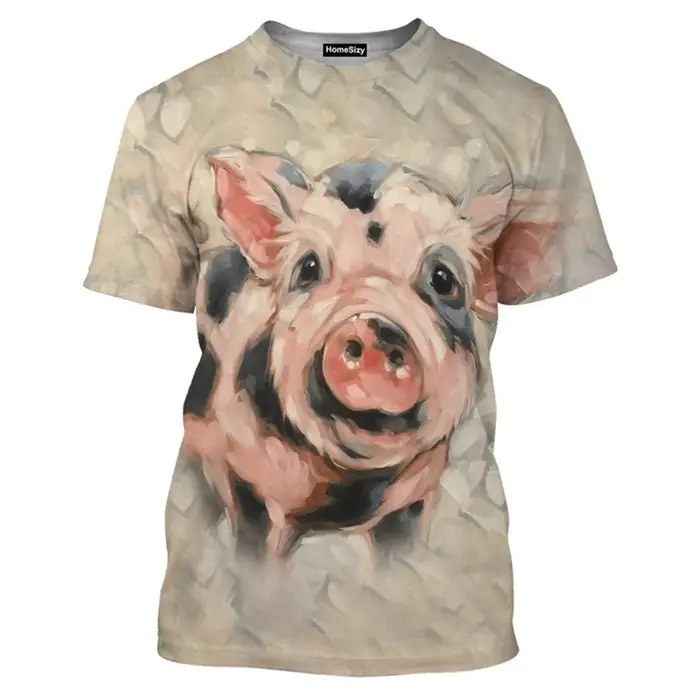 Mignon drôle cochon impression 3D T-shirt pour hommes femmes nouveau dans la mode