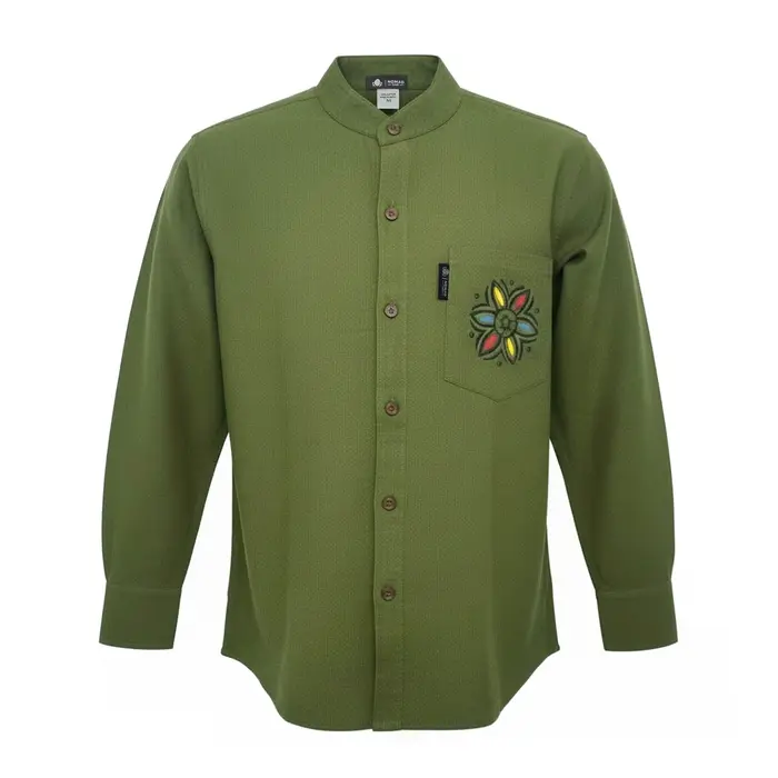Nomad Sari Kathmandu Shirt - Forest Green - Medium