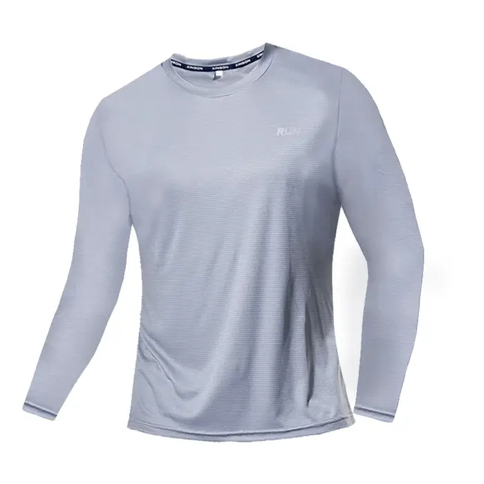 T-Shirt d'été à manches longues en soie glacée pour hommes