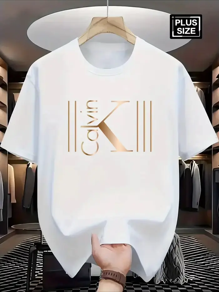 T-shirt de luxe 2026 pour homme, respirant, motif sportif imprimé, décontracté et tendance, manches 