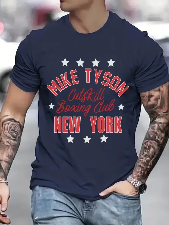 T-shirt imprimé boxe homme musclé