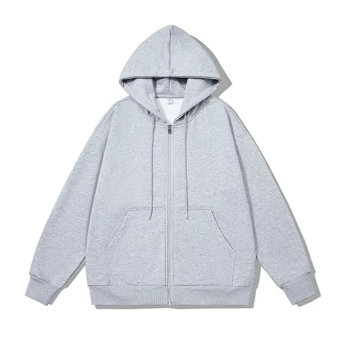 Sweat à capuche à manches longues avec fermeture éclair pour homme