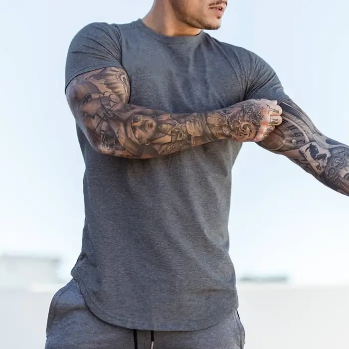 T-shirt uni à manches courtes pour homme