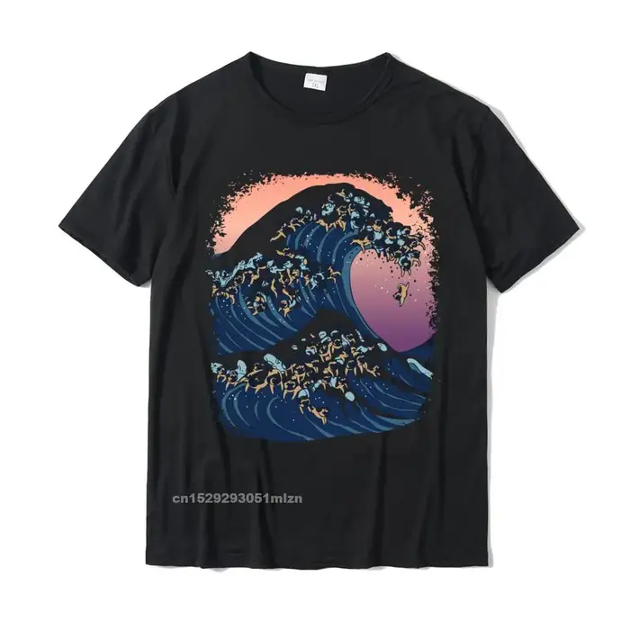 Sweat-shirt en coton The Great Wave of Pugs pour hommes