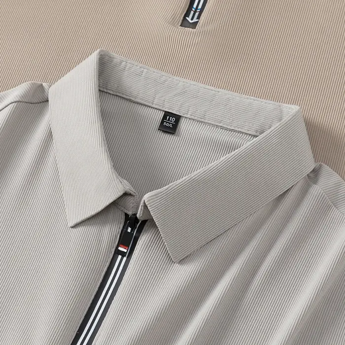 Polo Homme Haut de Gamme à Demi-Zip