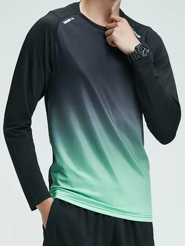 T-shirt de sport amincissant à manches longues pour hommes