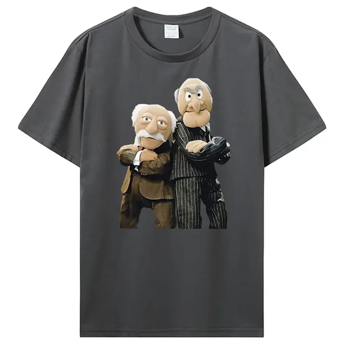 Statler et Waldorf T-Shirt noir vêtements mode 100% coton bonne qualité marque