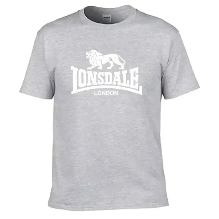T-shirt à manches courtes pour homme avec imprimé Lion Lonsdale, style streetwear ample et confortab