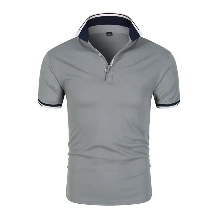 Haute qualité offre spéciale été décontracté respirant confortable Polo hommes couleur unie revers à manches courtes