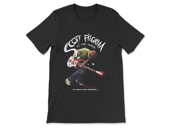 Scott Pilgrim contre. T-shirt imprimé The World Movie pour femmes, tendance mode printemps/été, haut