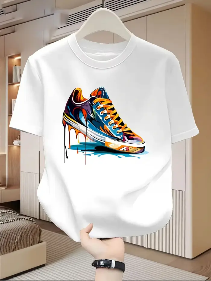 T-shirt homme tendance été 2026 avec imprimé graffiti
