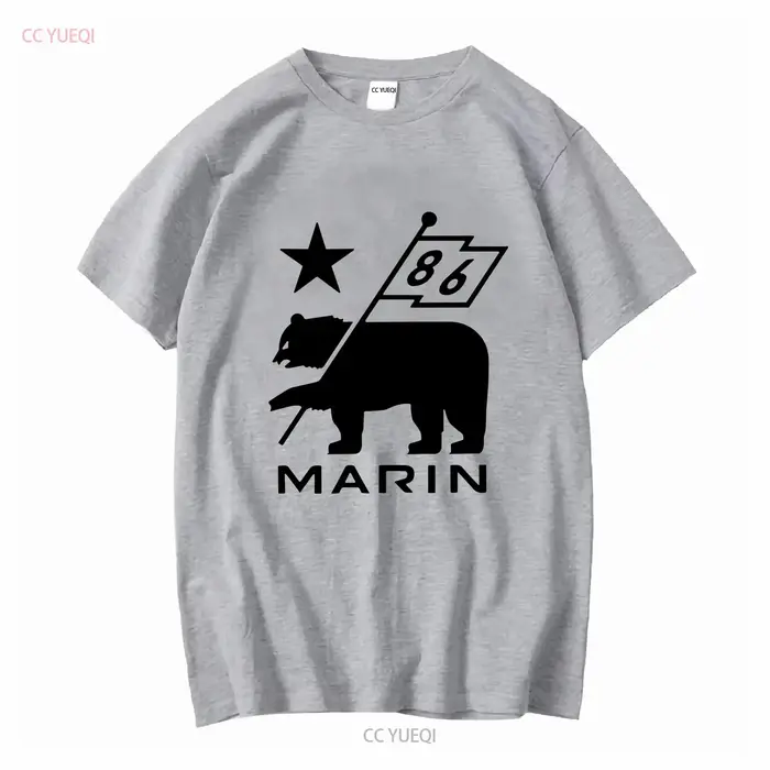 Marin Bikes vélo t-shirt manches longues ou courtes vintage haut délavé pour un usage quotidien respirant graphique élégant unisexe décontracté