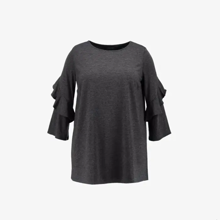 T-shirt en coton à manches trois quarts pour femmes